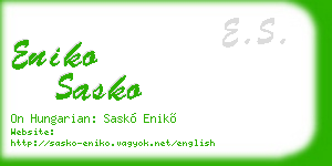 eniko sasko business card